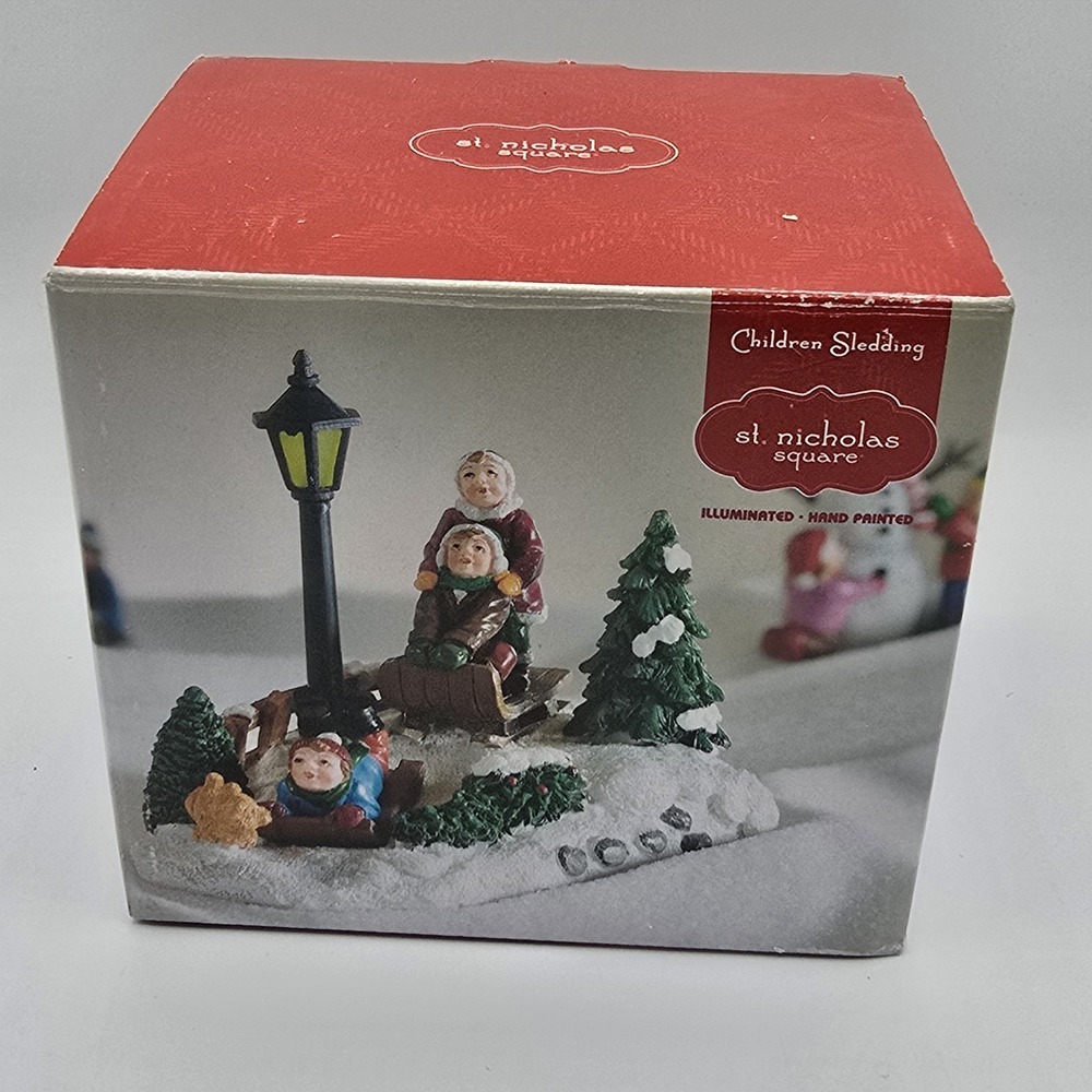 St. Nicholas Square Collection Accessories Children Sledding Lights Up READ